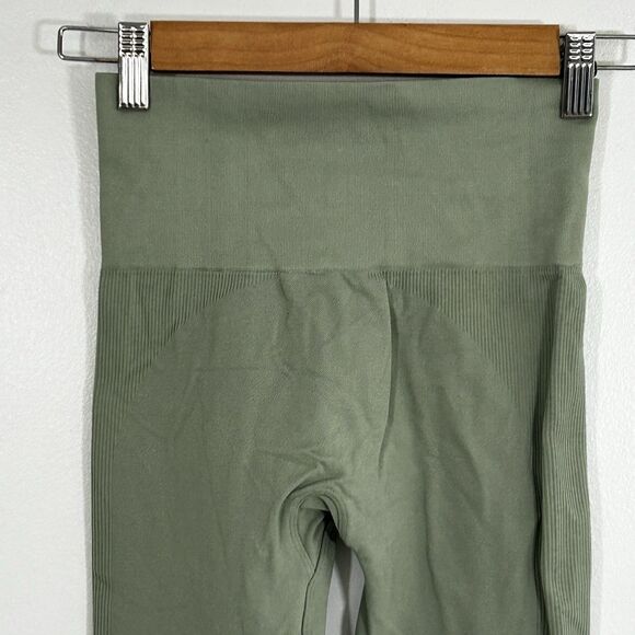 Set Active SculptFlex High Waisted Leggings Size XS Sage Cactus Green Yoga - Picture 5 of 8